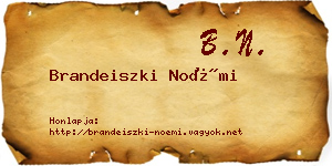Brandeiszki Noémi névjegykártya